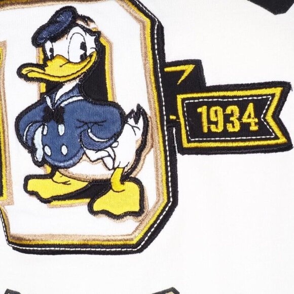 Vintage Walt Disney Small Donald Duck 1934 Baseball Tee Blue Raglan Sleeves - Picture 3 of 10